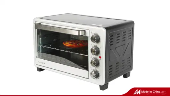 Hornos tostadores eléctricos para hornear pizza, pollo de escritorio doméstico de 1600W, 30L